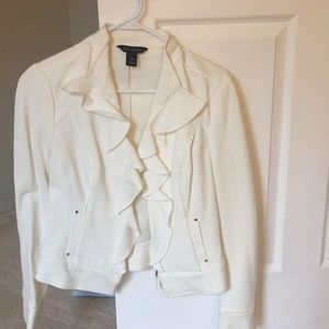 White House Black Market white jacket size 6